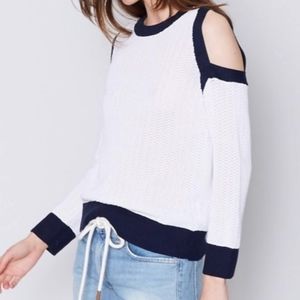 NWT Rag & Bone Tracey Crew Cold Shoulder Sweater